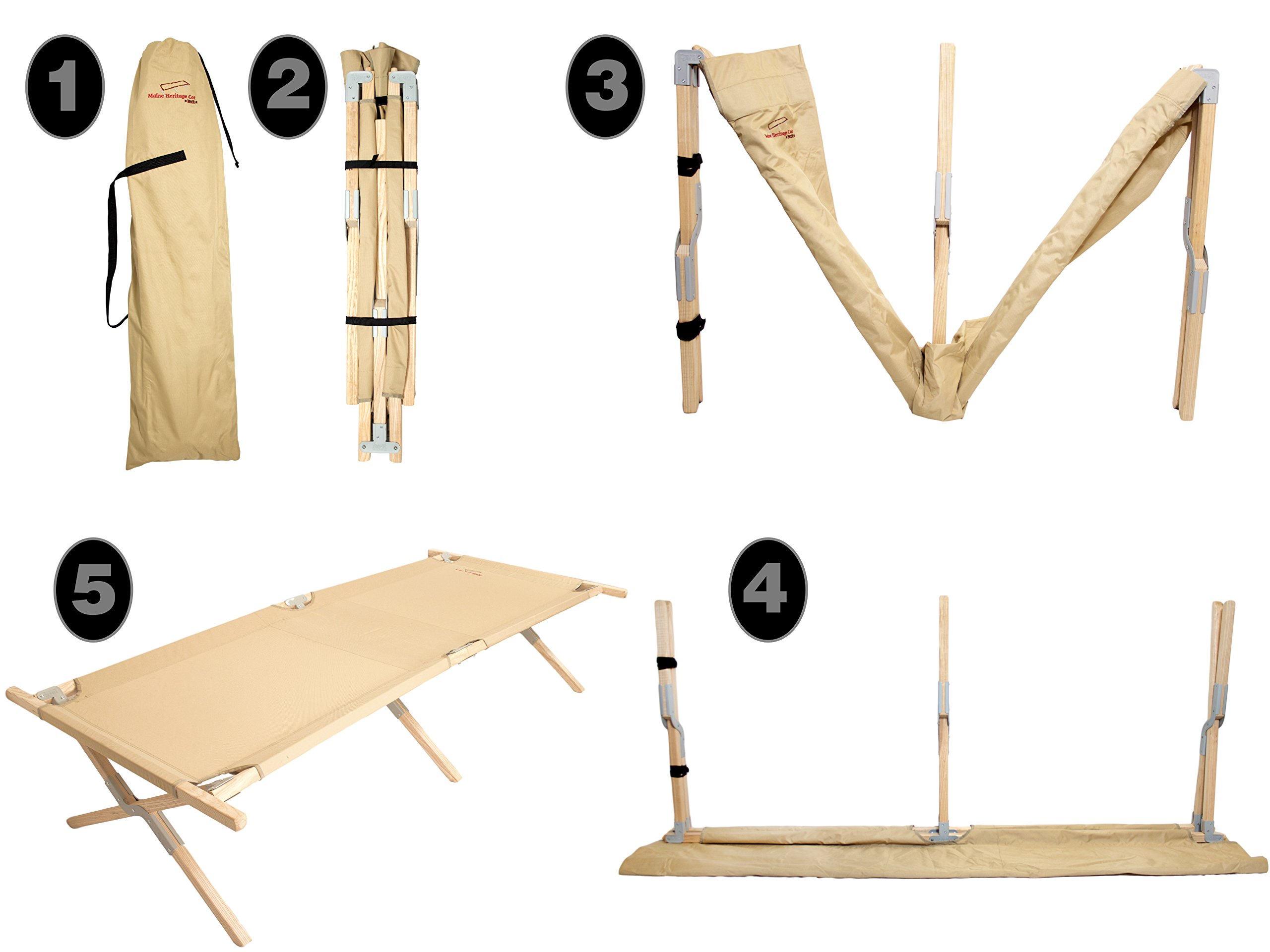 BYER OF MAINE, Maine Heritage Cot, Extra Large, Holds 375lbs, North