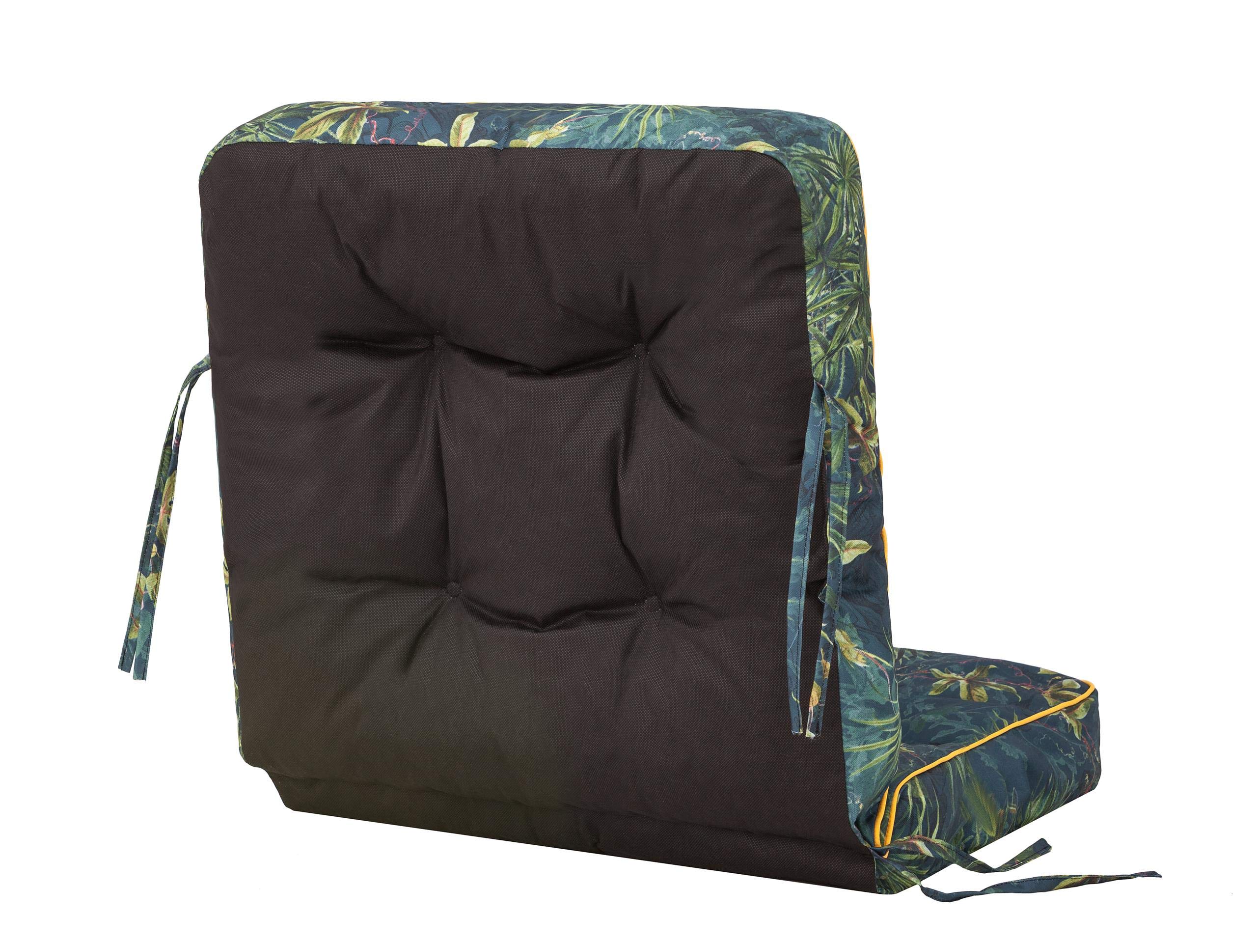 Cuscino per Panchina - Cuscini Morbidi per Seduta e Schienale, Cuscino per panche da giardino a dondolo, Cuscino per panca altalena Hollywood - 60 cm - erba verde