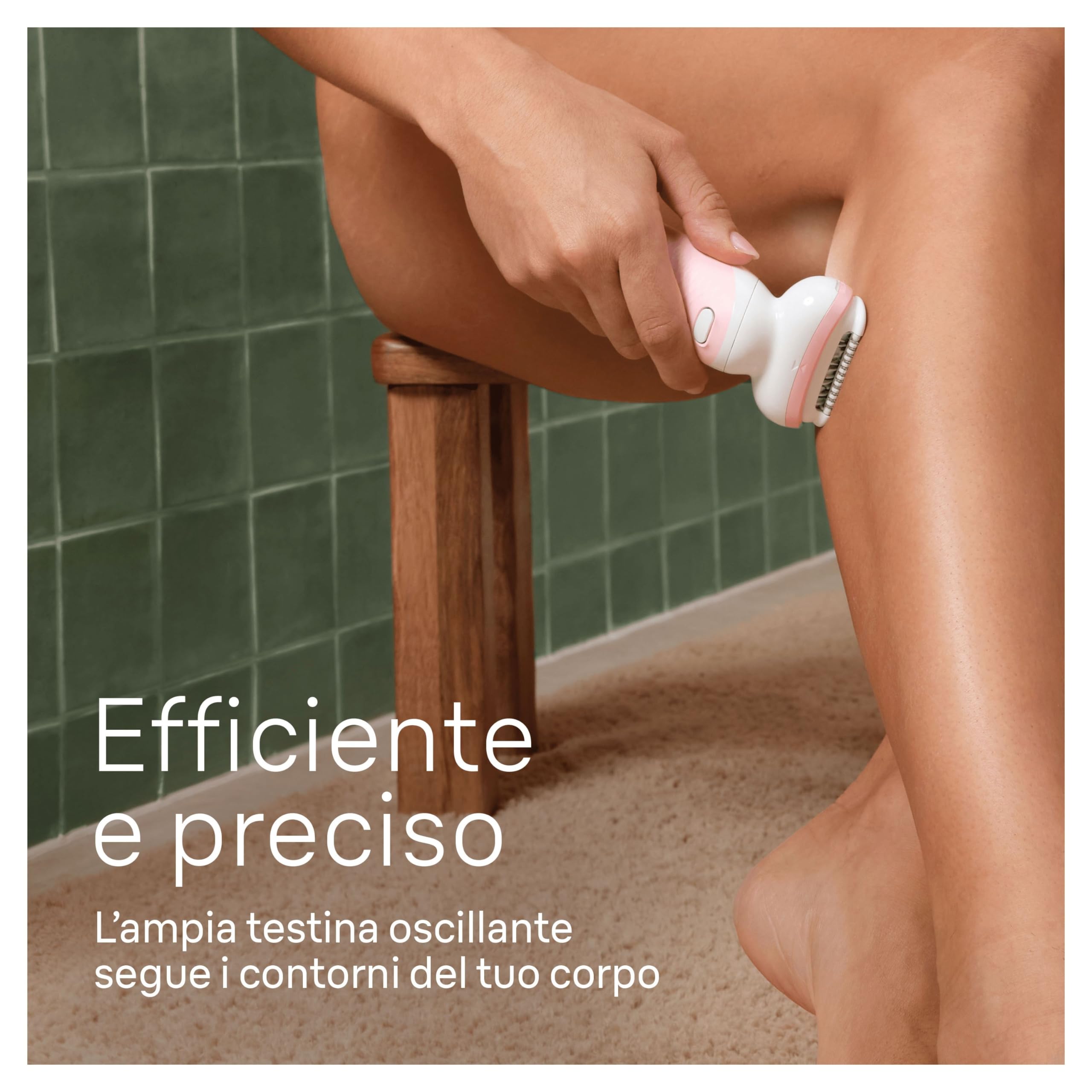 Braun Silk-épil 9 Depilatore Donna, Epilatore Elettrico con Testina Flessibile per Una Epilazione Semplice, Wet & Dry, Pelle Liscia a Lungo, 9-030, Bianco/Rosa
