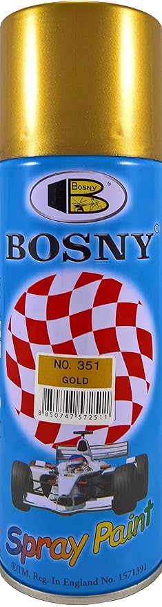 BOSNY Acrylic Aerosol Spray Paint (400 ml, Gold)