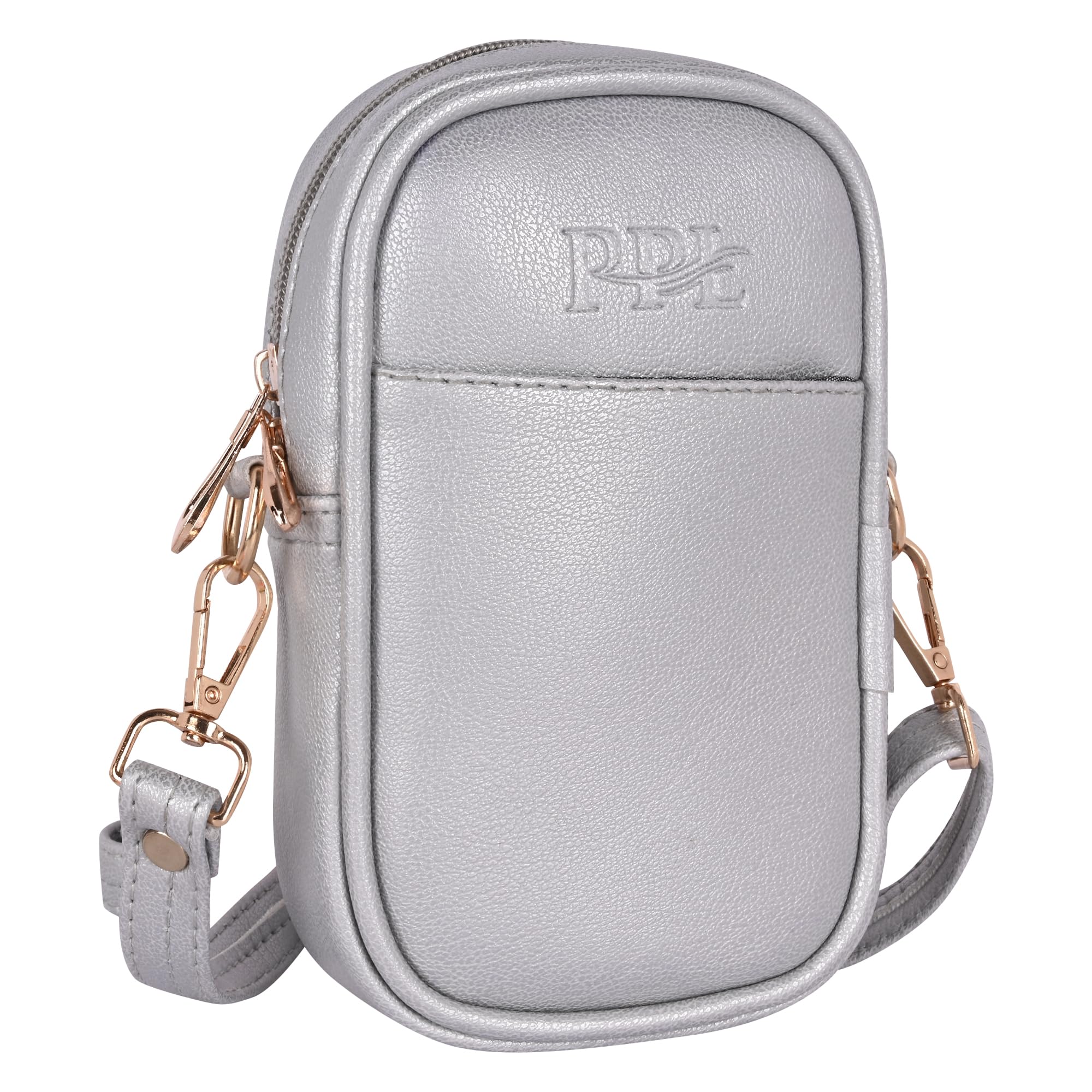 Pramadda Pure Luxury Top Grain Vegan Leather Mobile Sling Bag For Women Stylish | Small Mini Side Crossbody Side Bag | Travel Handbag Pouch Purse | Diamond Web Emboss Design. (Pearl Silver) (B0CTKYBFWL) Amazon Price History, Amazon Price Tracker