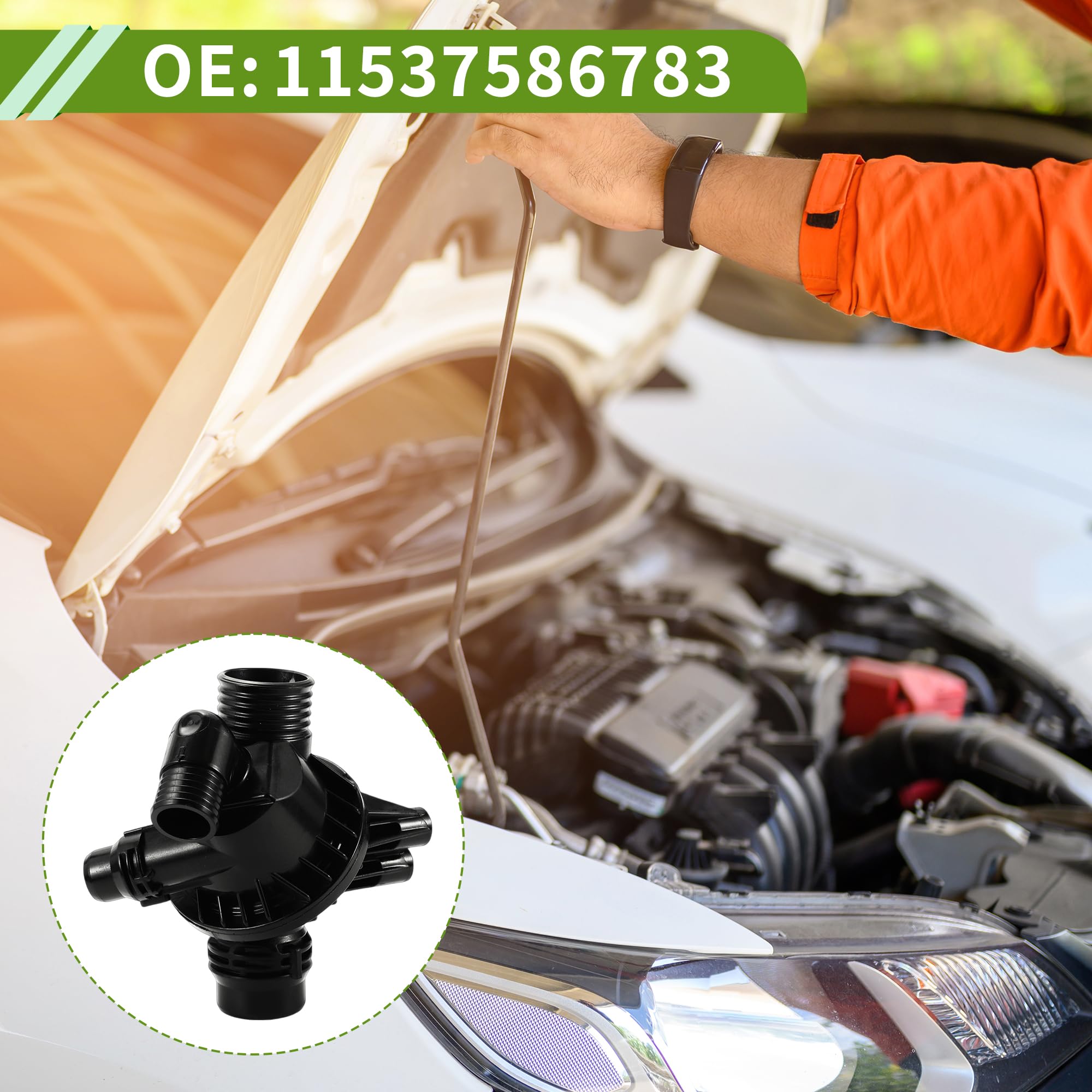 OBUDOWA TERMOSTATU Zespół obudowy termostatu płynu chłodzącego silnika pasujący do BMW F25 X3 2010-2012 3.0L Termostat