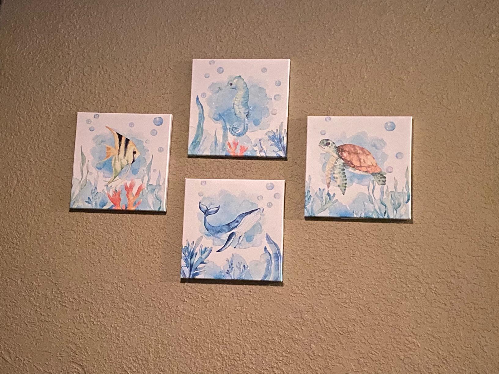 Wallpaint Ocean Bathroom Decor Blue Coastal and Beach