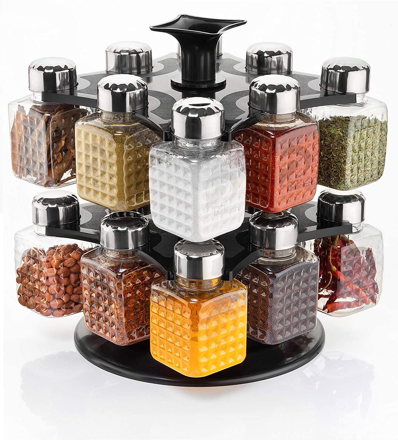 Salient Hub Revolving Spice Rack Multipurpose Revolving Plastic Spice