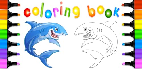 Coloring book Shark For Kids