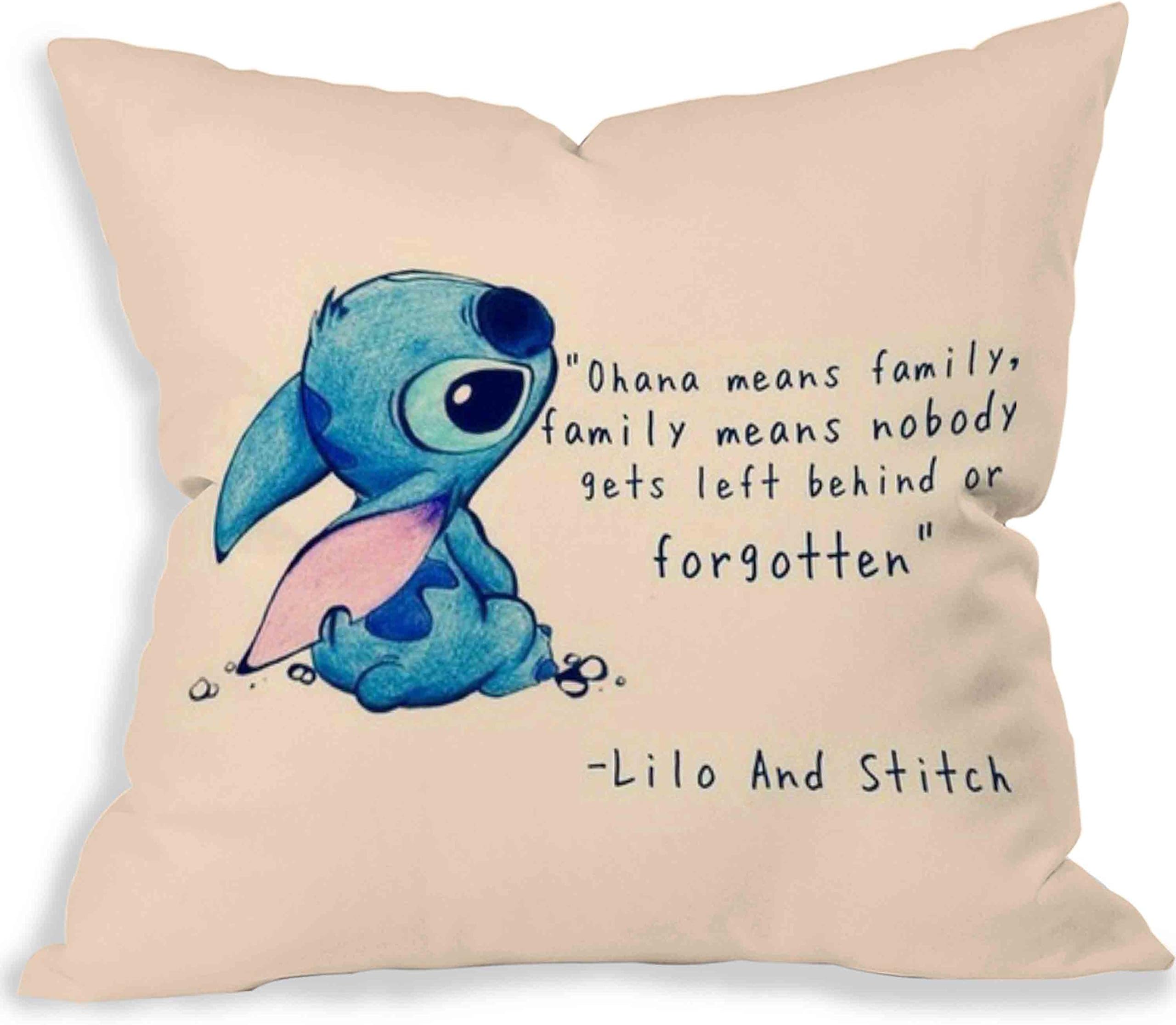 Odelette Harriet Disney Lilo and Stitch Quote Copy Pillow Case (20x20 two sides)