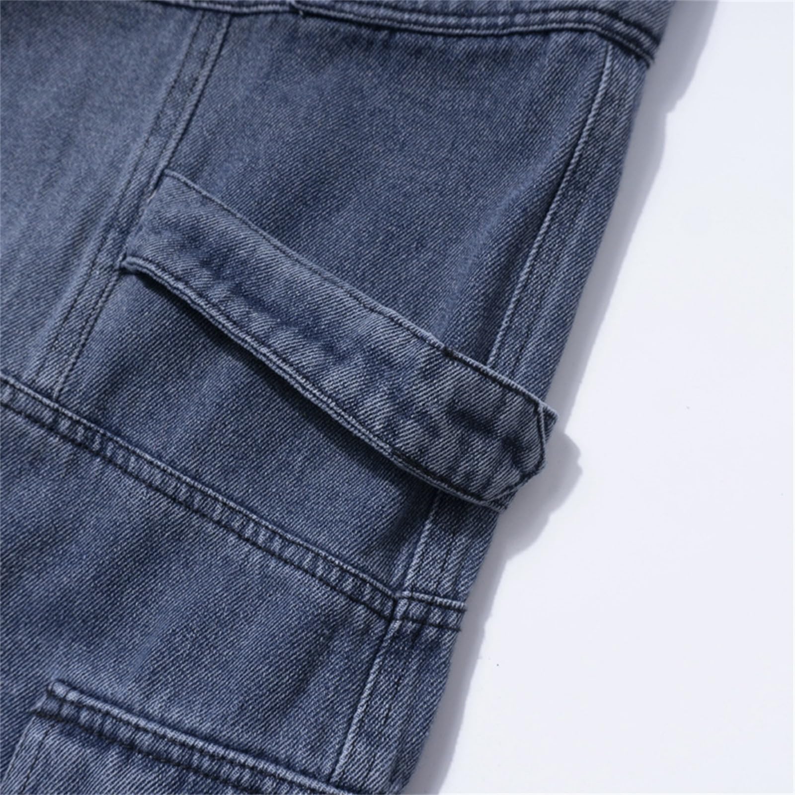 Genérico Vaqueros Hombre Elasticos Pantalones Elásticos para Hombre Corte Holgado Color Azul Lavado Clásicos Rectos Cómodos Estilo Casual con Bolsillos Profundos Pantalones Chinos Slim Fit para