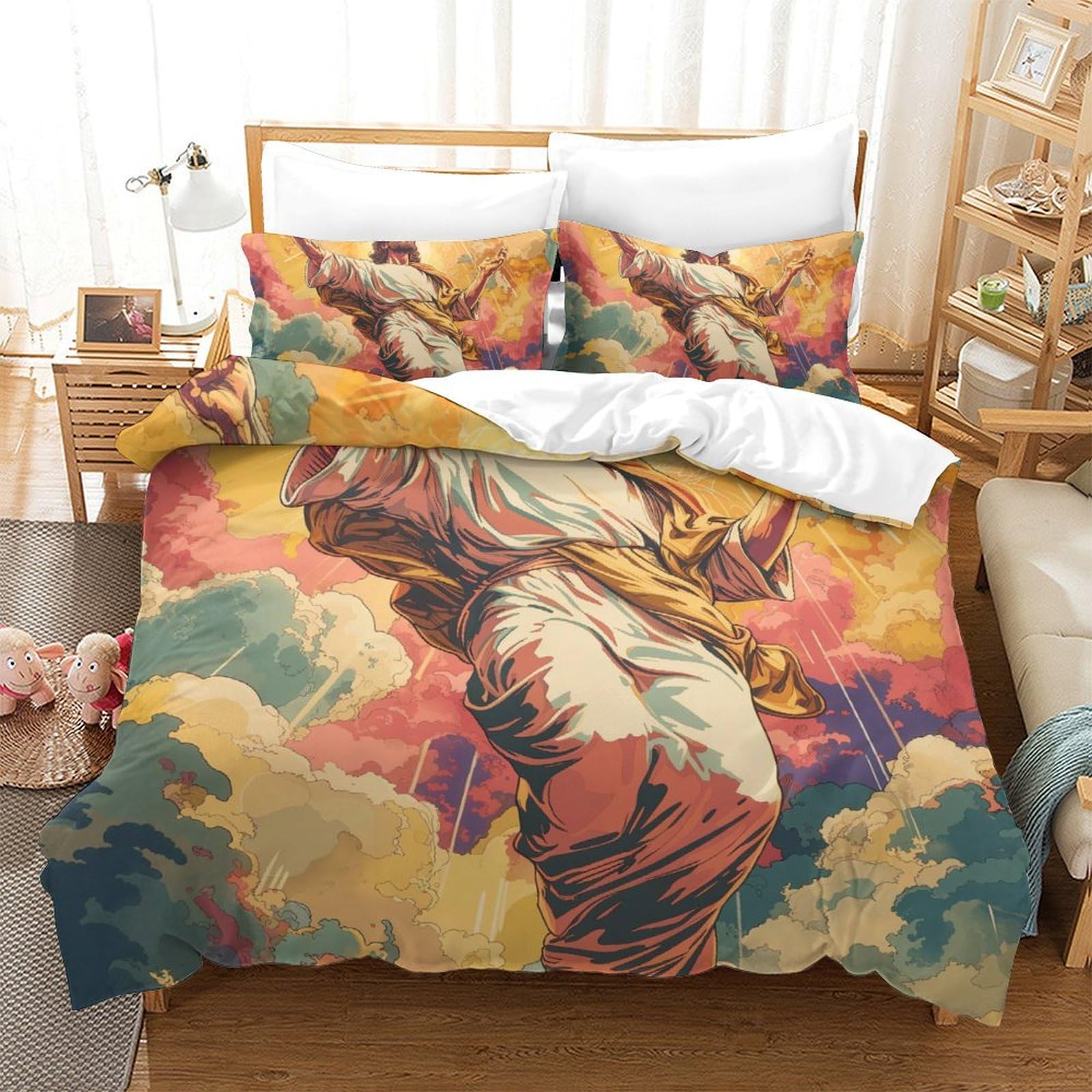 Parure de lit Jésus chrétienne pour décoration de chambre King