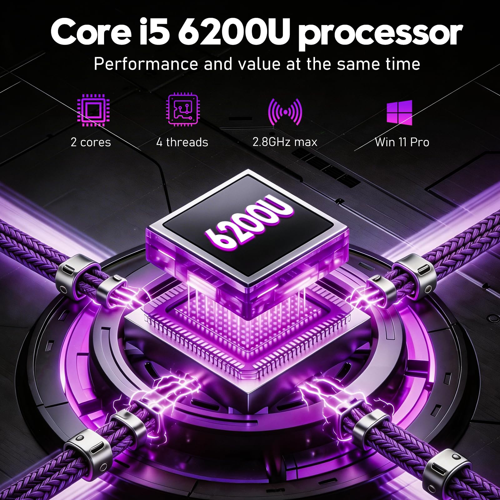 FUNYET Ordenador Portátil,2026 Laptop PC da 15,6 pollici, 16 GB di RAM, SSD da 512 GB, Core i5 6200U Portátil, IPS FHD 1920 * 1080 Notebook,5000 mAh,WiFi5,Tastiera retroilluminata