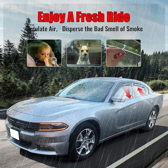 Fit 2010-2015 Lexus RX350 / RX450h in Channel Window Visors Black Acrylic