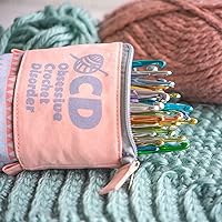 Vista 8 de Boye 42-40165 ''OCD'' Bolsa de almacenamiento de tela de ganchillo con cremallera, 5.75 x 7 pulgadas, multicolor