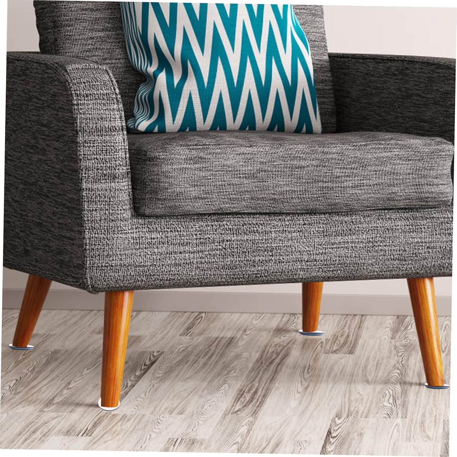 NUOBESTY 4sets PTFE Nail Furniture Sliders Easy Install Floor Protectors for Chair Legs Durable Glide Pads for Carpets Vinyl Laminate Floors 24pcs*4