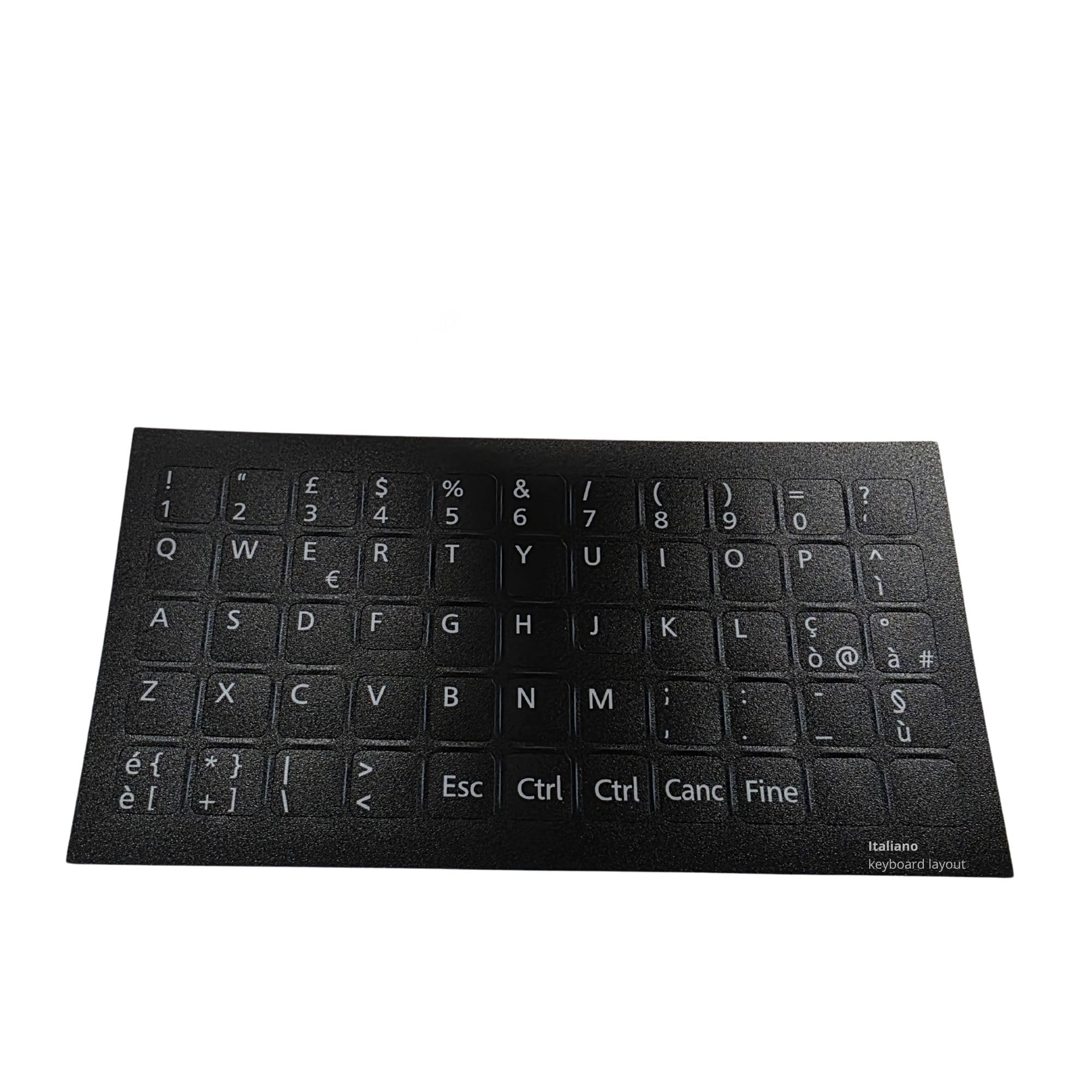 SIMPLETEK - Pegatinas para teclado con disposición italiana para ordenador portátil, ordenador o teclado QWERTY negro mate (paquete de 100 unidades)