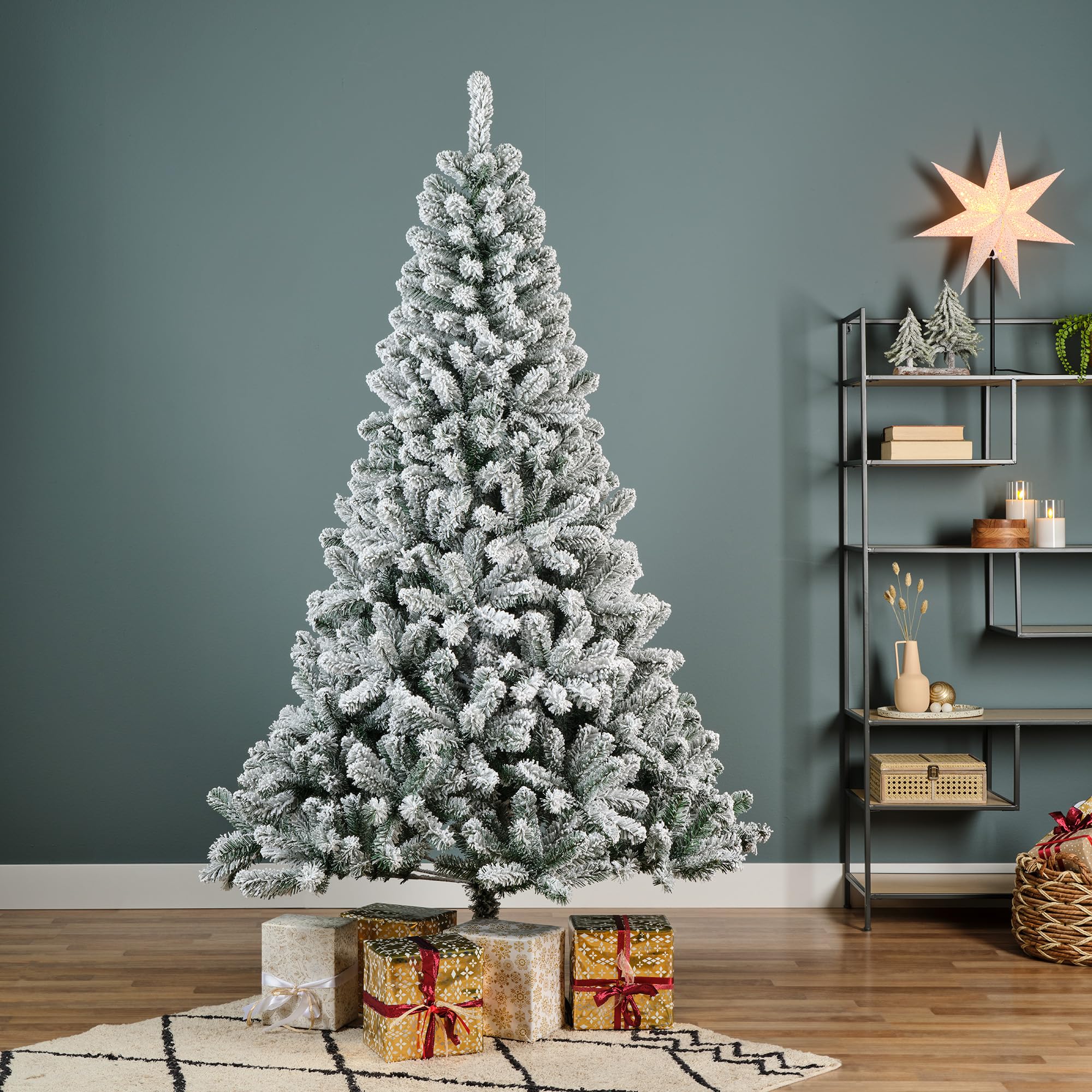 Árbol de Navidad de abeto noruego Tannenbaum de 7,5 o 9 pies de tacto real  con luces LED brillantes | Árbol de Navidad | Árbol de Navidad artificial |  Decoración navideña | Decoración navideña para el hogar, image size:2000x2000