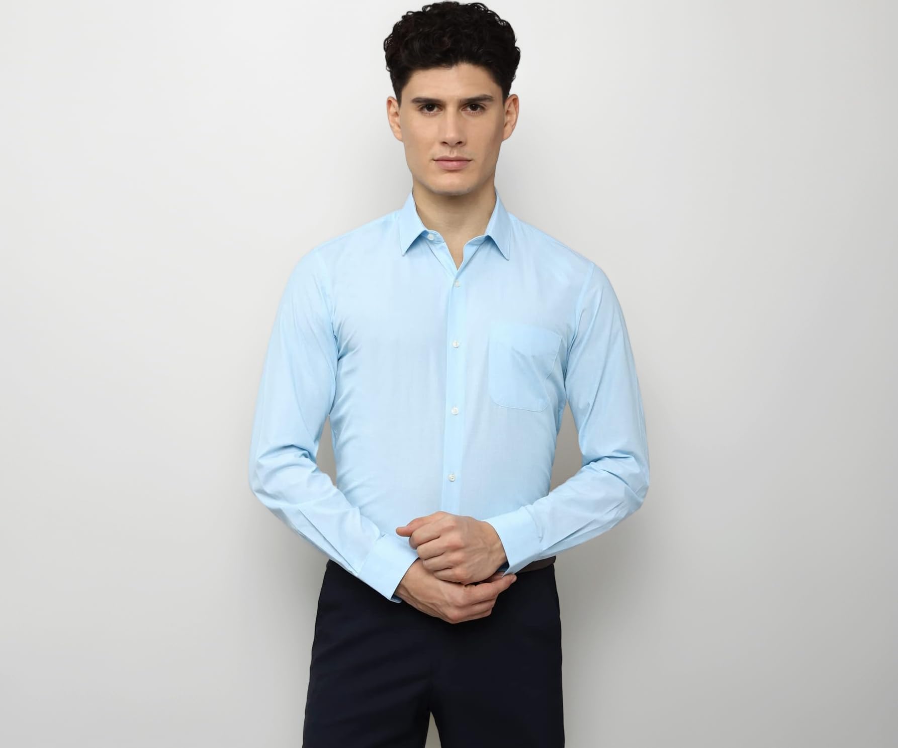 Men's Everyday Solid Slim Fit Full Sleeve Formal Shirt | Cotton-Rich