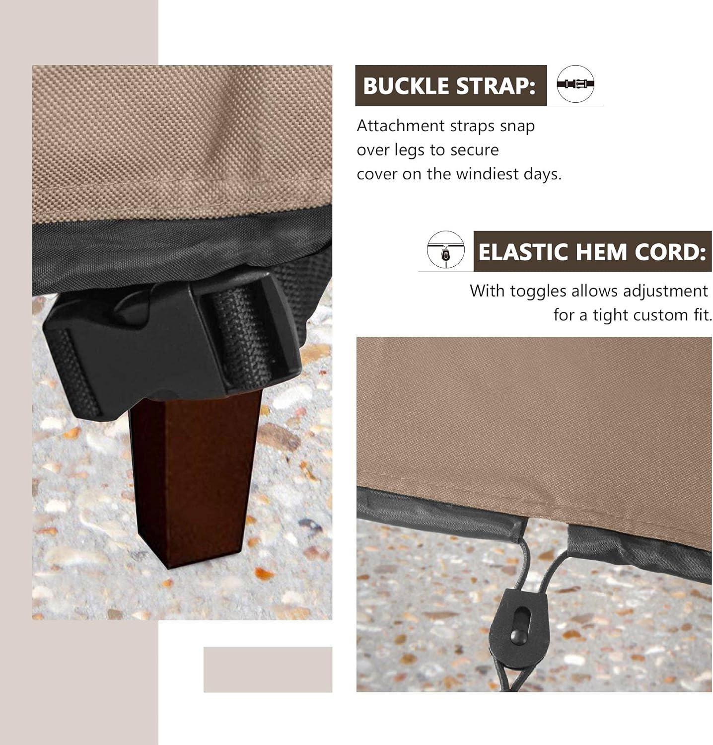 ULTCOVER Patio Furniture Sofa Cover 102W x 35D x 35H inch Waterproof Outdoor 4-Seater Couch Cover, Black : Patio, Lawn & Garden