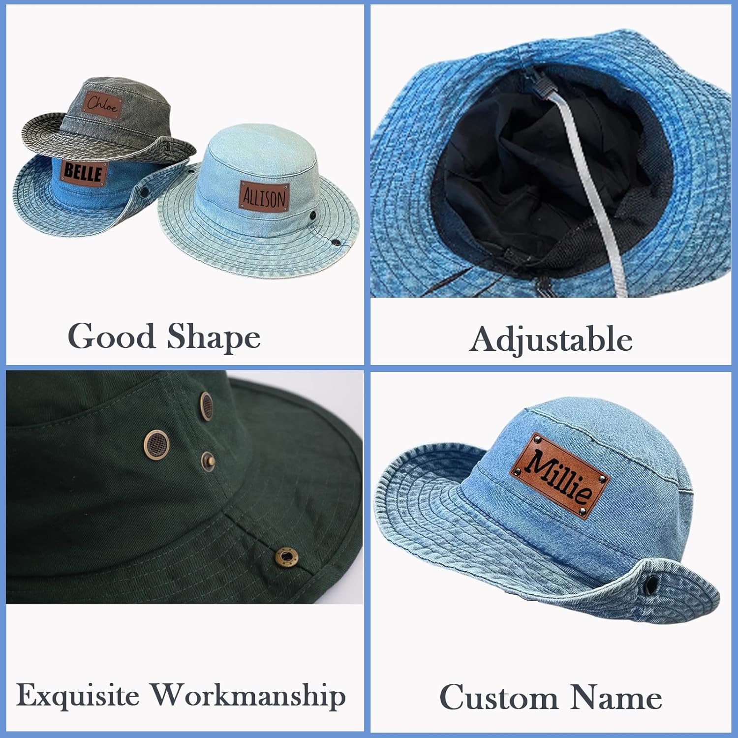 Personalized Cowboy Hats for Kids Custom Western Cowboy Cowgirl Hats Western Cowboy Hats with Leather Name - Image 9