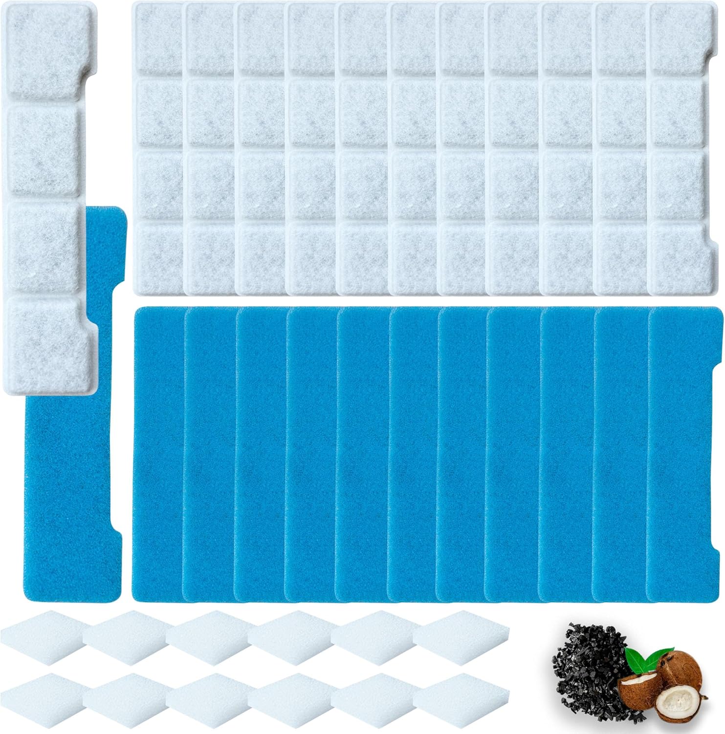 12 Set Dog Water Fountain Filters Replacement Compatible with SIBAYS 4Gal/15L, for Kastty 4Gal/15L Stainless Steel Fountain