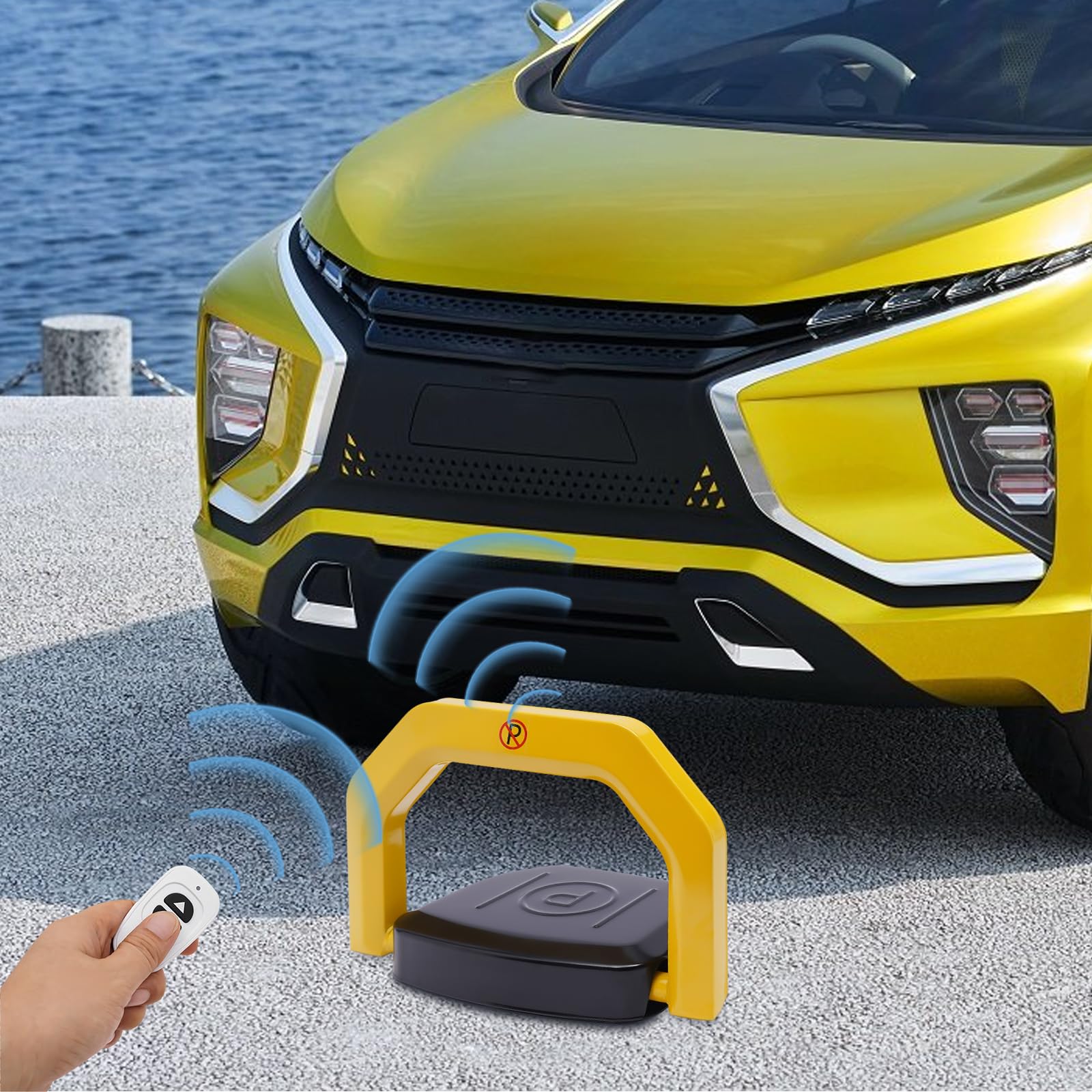 Zdalnie sterowany słupek parkingowy, elektroniczna blokada parkowania z pilotem zdalnego sterowania, blokada parkingu, składany słupek, blokada parkowania, zdalnie sterowany
