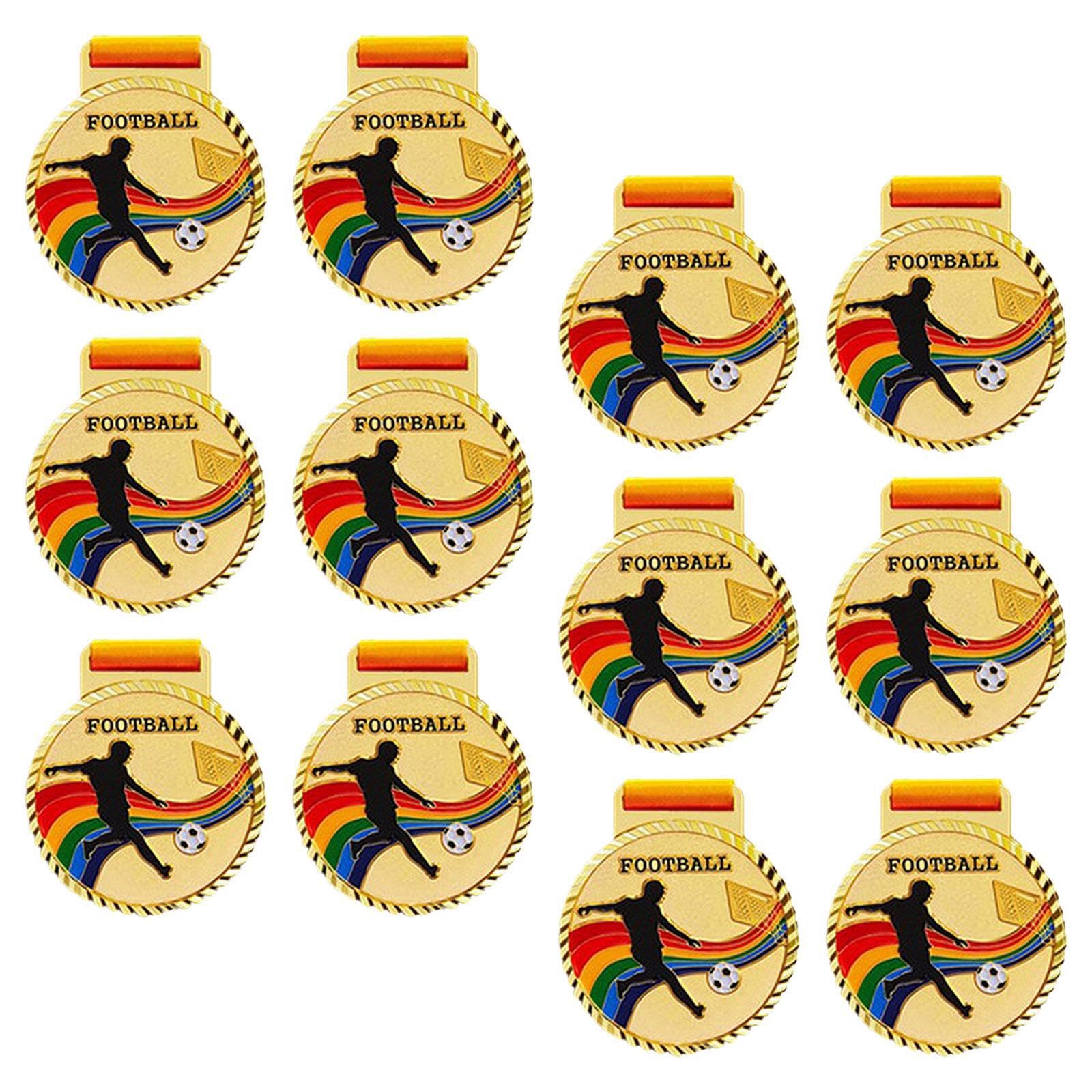 Medallas de ganador para niños en eventos deportivos. Medallas de fútbol para en partidos de fútbol. para honrar a jugadores y equipos destacados.