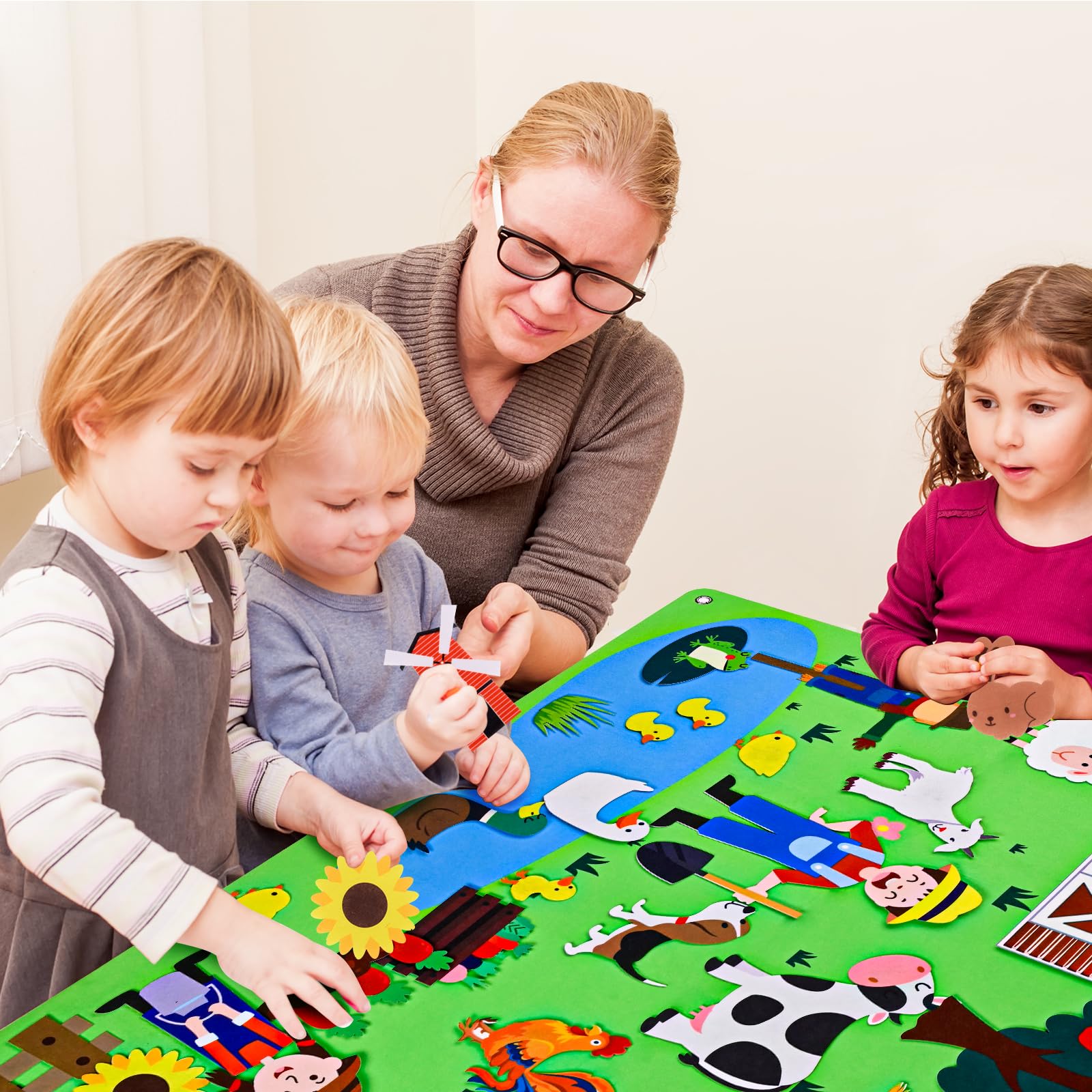 Juego De Tablero De Cuentos De Fieltro De Animales De G... | Envío gratis Juego De Tablero De Cuentos De Fieltro De Animales De G... | Envío gratis