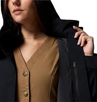 Amazon.com: Columbia Women's Amazetrench Rain Jacket, Black, X