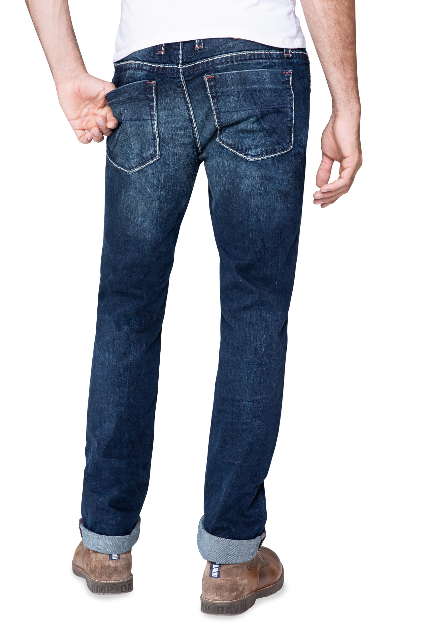 Camp David NI:CO Herren Jeans Regular Fit Stretch | gerades Bein, mittlere Leibhöhe, Denim mit Elasthan, Five-Pocket, Reißverschluss, Verschiedene Waschungen, Längen & Stretchgrade, Zeitloser Look