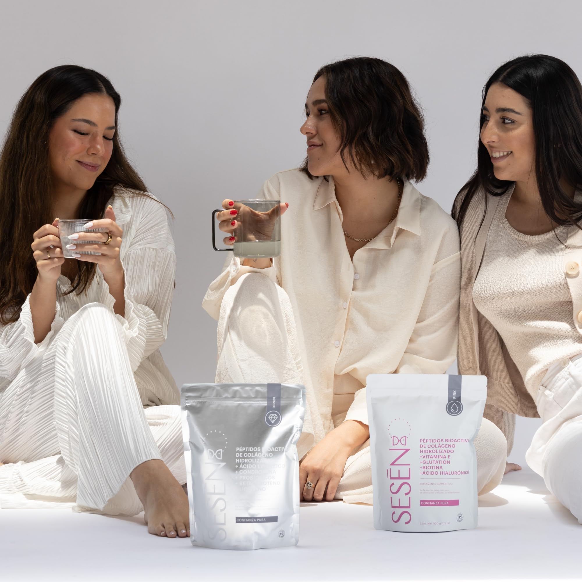 Sesen Péptidos de Colágeno Hidrolizado en Polvo 500g, Colágeno Tipo 1, 2 y 3 con Ácido Hialurónico y Biotina para Articulaciones, Pelo y Piel, Collagen Peptides Powder, Bioactivo