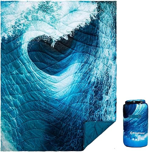 Miniatura 20 de KingCamp Manta de Camping Ultraligera, Manta Portátil Alternativa al Plumón Acolchada Vestible Resistente a la Intemperie Cálida Edredón Empaquetado