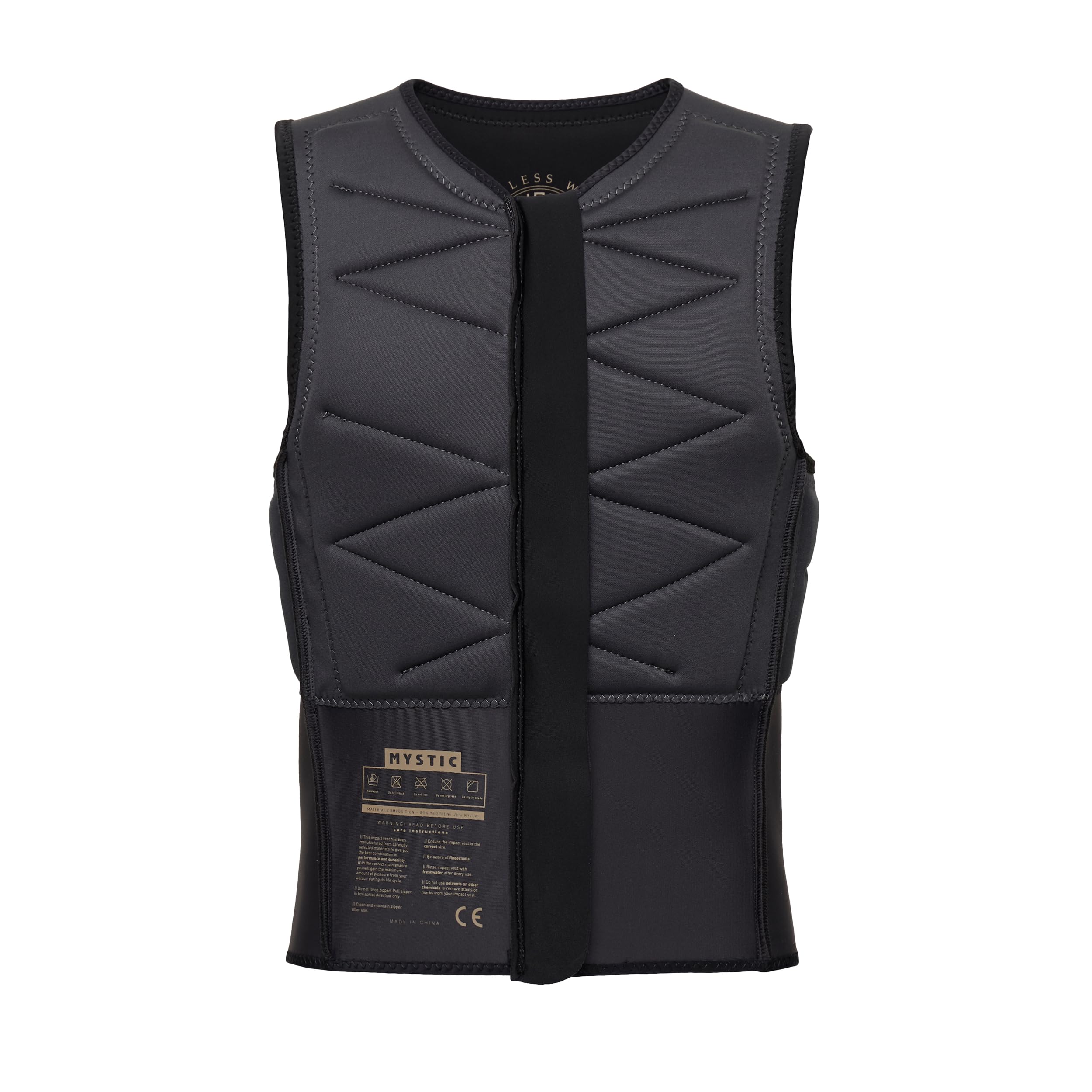 Mystic Outlaw Front Zip Impact Vest 35005.230225 Black