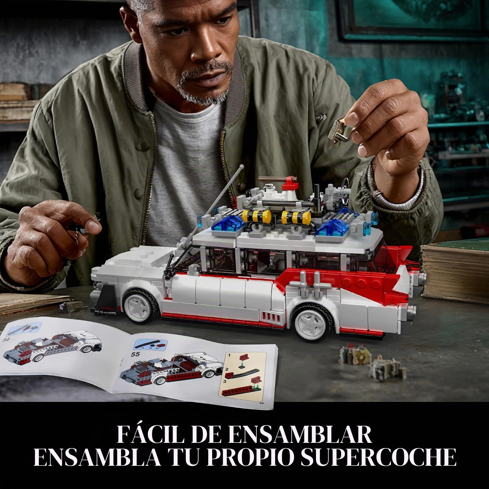 Mould King 10021 Technik Car Model, Racing Car Sportwagen Bauzeug, Creative Klemmbausteine Set für Erwachsene (646 piezas)