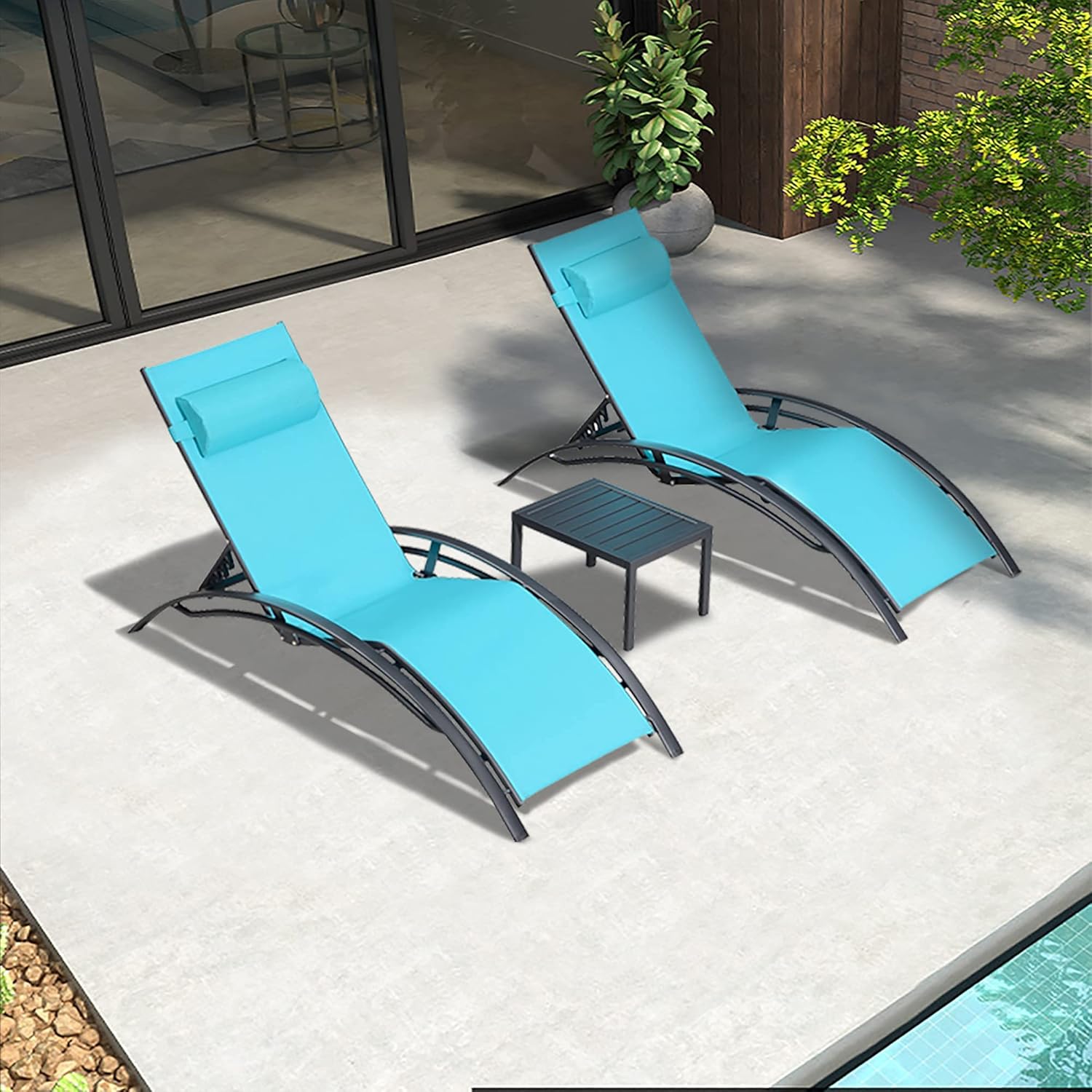 Buy Purple Leaf Patio Chaise Lounge Set Of 3 Outdoor Lounge Chair Beach Pool Sunbathing Lawn Lounger Recliner Chiar Outside Tanning Chairs With Arm For All Weather Buy Purple Leaf Patio Chaise Lounge Set Of 3 Outdoor Lounge Chair Beach Pool Sunbathing Lawn Lounger Recliner Chiar Outside Tanning Chairs With Arm For All Weather