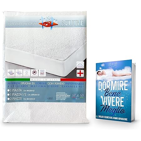 Coprimaterasso Impermeabile Matrimoniale 160x200 Cm - Ipoallergenico, Antiacaro, Certificato OEKO-TEX