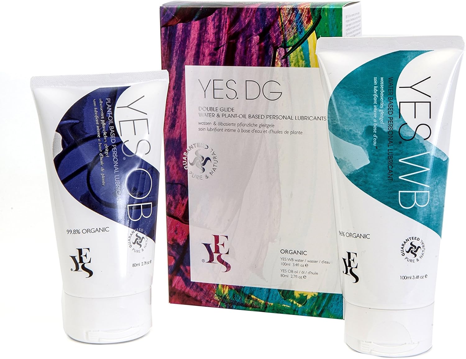 YES DG (Double Glide) organic water and plantoil based personal