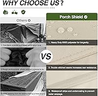 Vista 4 de Porch Shield - Caja de almacenamiento para cubierta de terraza - Cubierta impermeable al aire libre 600D para caja de 73 galones, resistente a