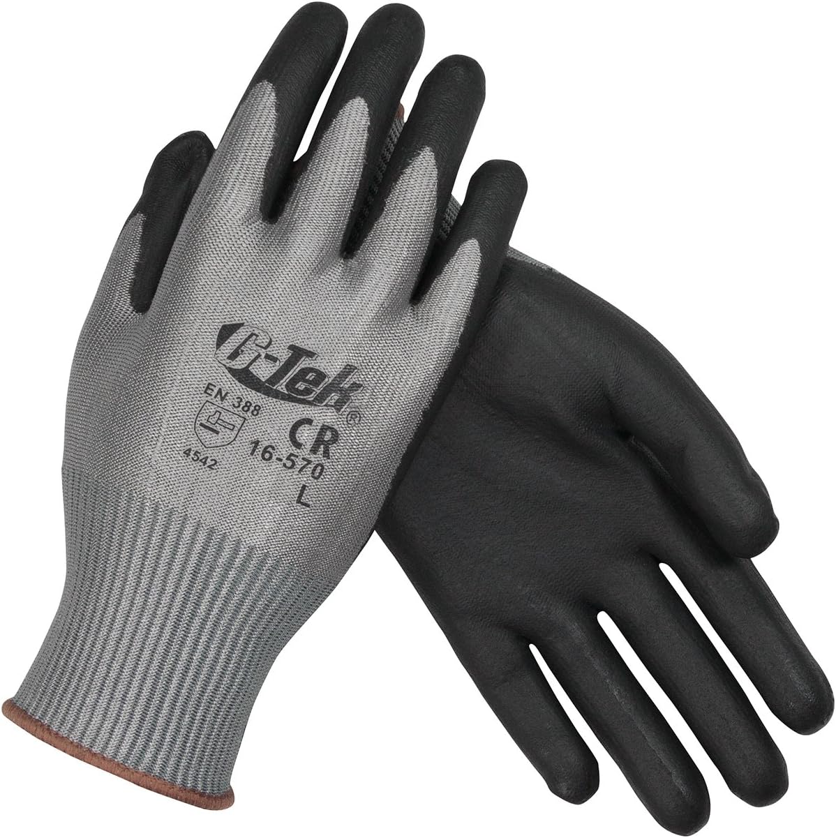 G-Tek 16-X570/XL, Seamless Knit PolyKor® Xrystal® Blended Glove with NeoFoam® Coated Palm & Fingers - Touchscreen Compatible