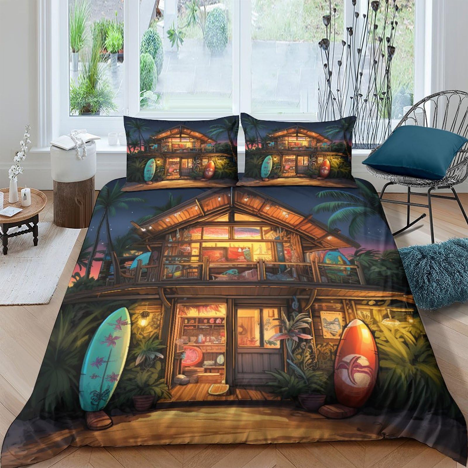 Parure de lit 3 pièces Beach Shop 200x200 pour grand lit double ado