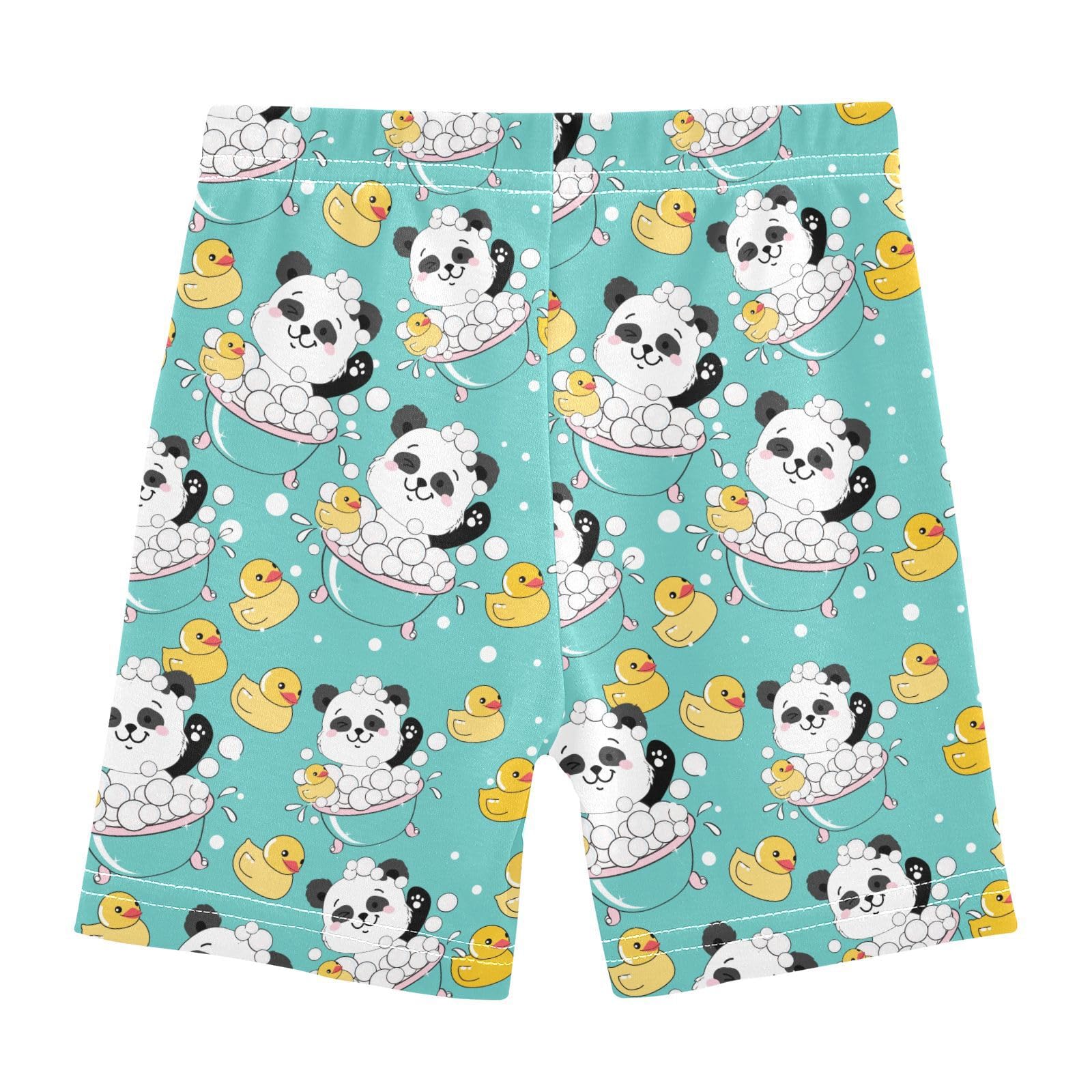 JHKKU Girls Panda Duck Shorts Cotton Cartwheel Bike Kids Biker Under Dress Dance Short Girl Clothes 10Y