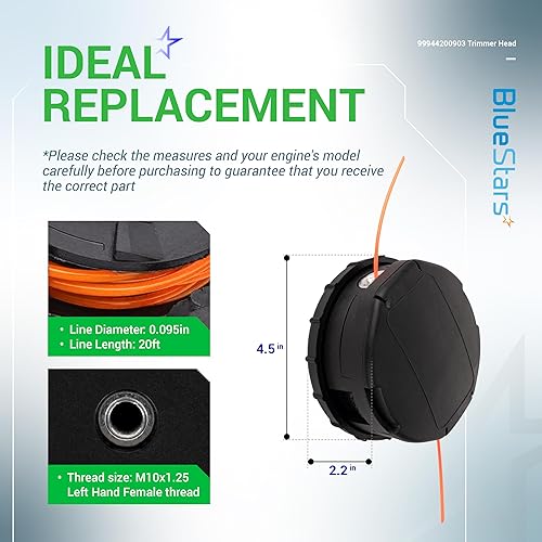 Miniatura 2 de BlueStars 99944200903 Cabezal de recortadora de velocidad 450 - Compatible con Echo SRM-266 SRM-266S SRM-266T SRM-266U SRM-280 SRM-280S SRM-280T