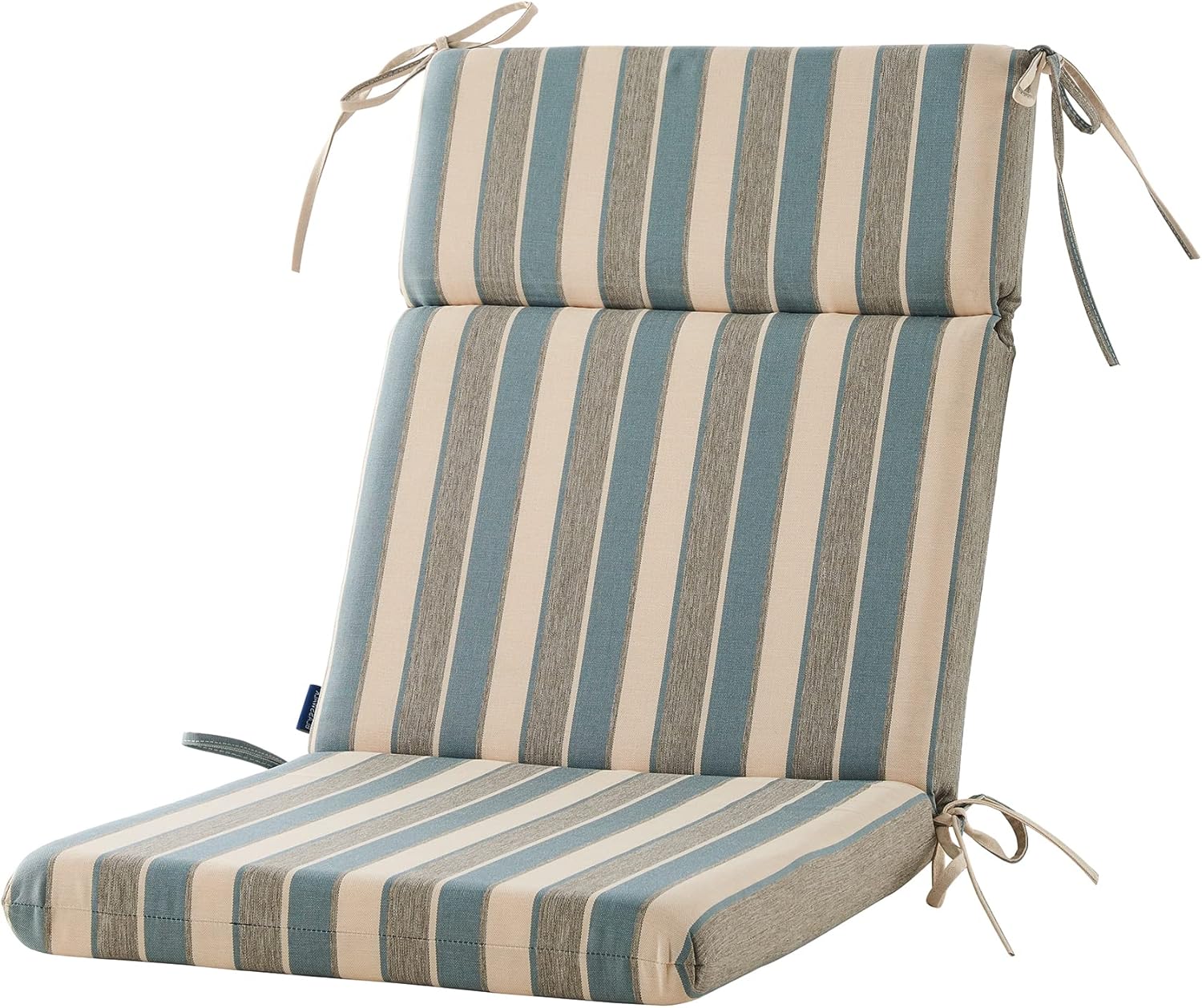 BLISSWALK Outdoor Seat Back Chair Cushion/Indoor Hatteras Ebony Round