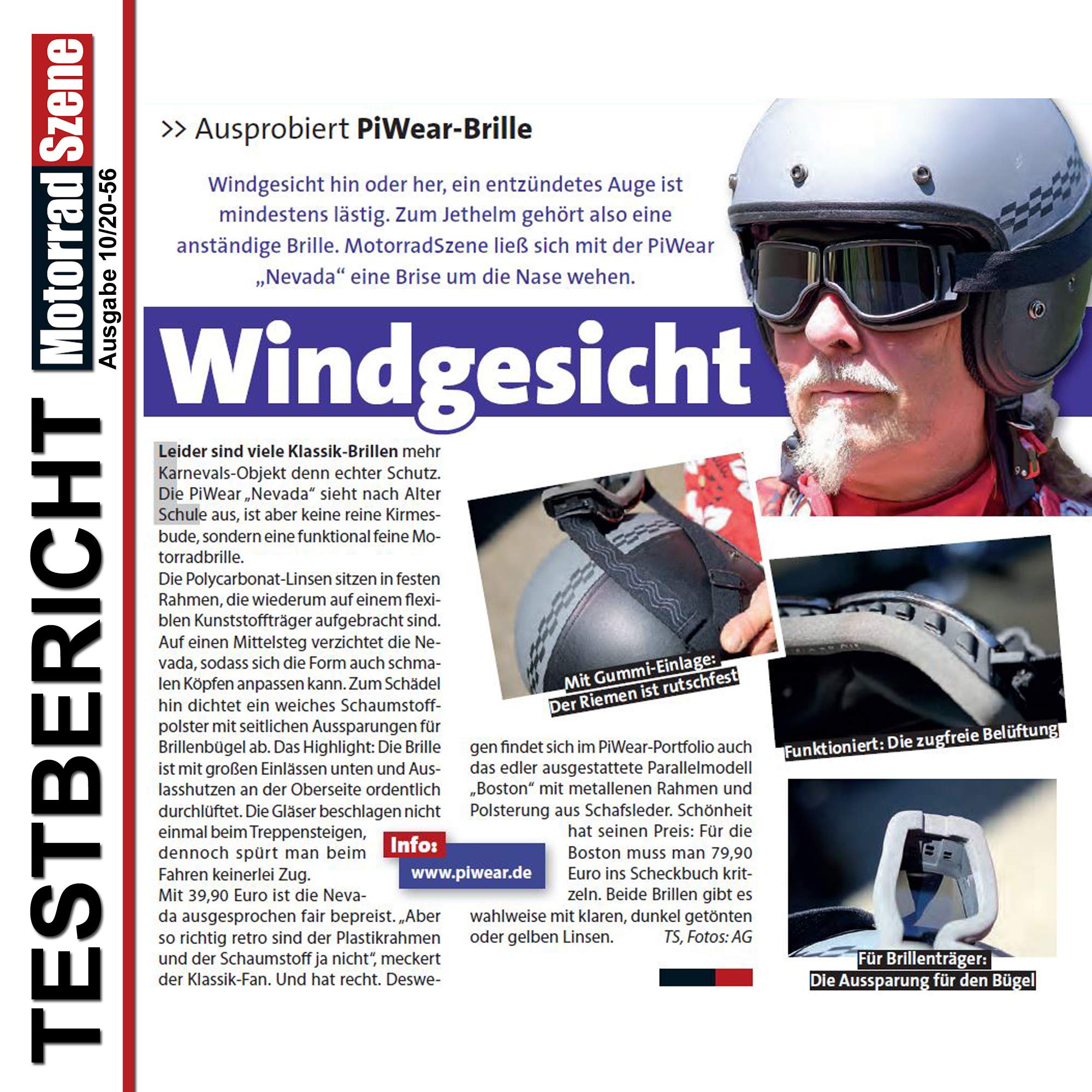 PiWear Nevada klar selbsttönend | retro Motorradbrille für Brillenträger Überbrille Schutzbrille für Oldtimer winddicht UV400