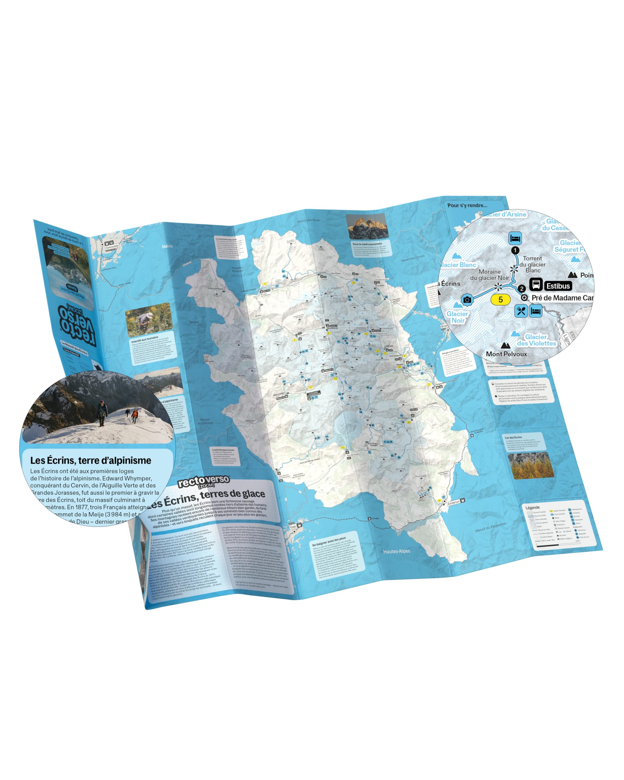 Carte 15 randonnées dans le massif des Ecrins