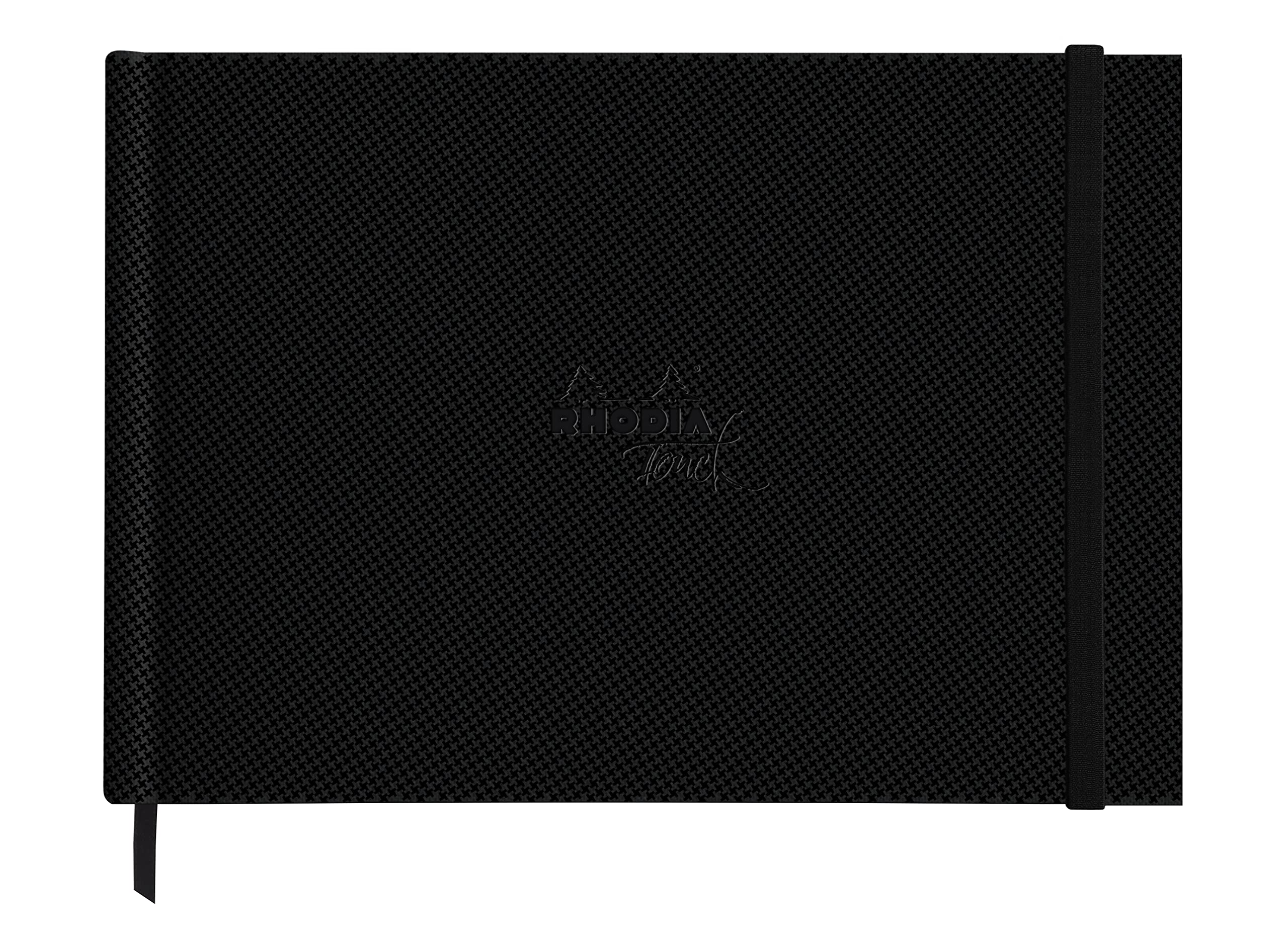 RHODIA TOUCH 116138C - Watercolour notebook 100% cotton - fine grain - 300 gsm - A4 landscape - 40 non-microperforated pages - Watercolour Book hardcover