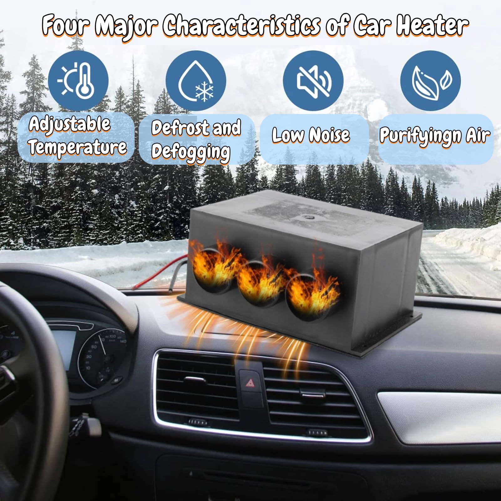 12 Volt Heater For Side By Side 150/300w Heater For Cars Heater
