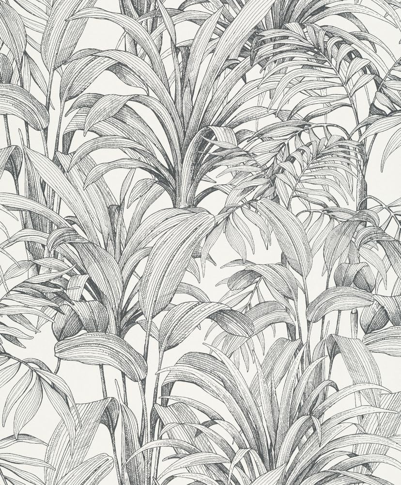 Papier peint vinyle feuilles de yucca amovible et écologique pour chambre