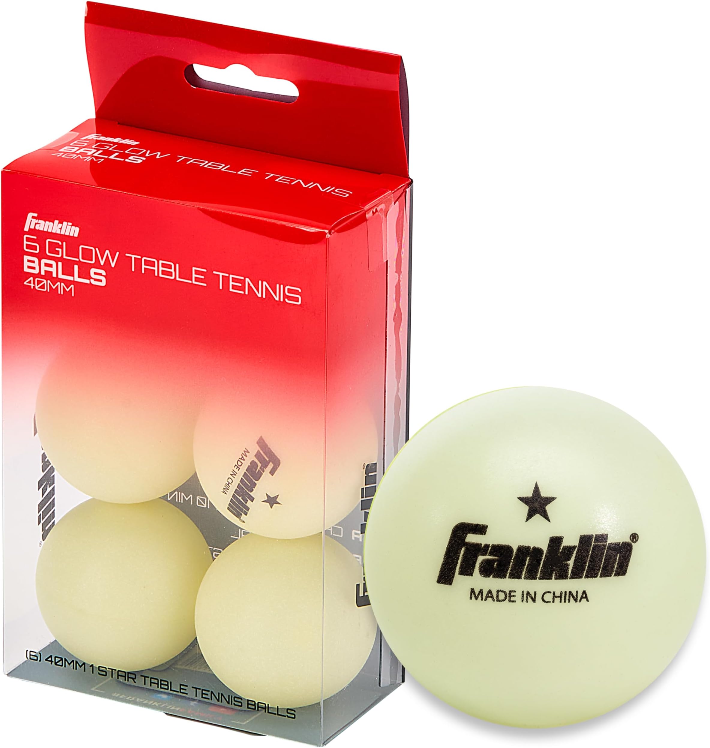 Franklin Sports Table Tennis Balls - Official Size and Weight 40mm Table Tennis Balls - One Star Professional Balls - Bulk Packs and Family Sets