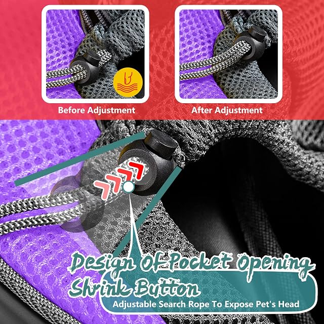 Foto 4 de 7 de PETCUTE Transportín para Mascotas Bolsa Portátil para Perros Bolsa Portador Hombro de Perro Bolso de Hombro…