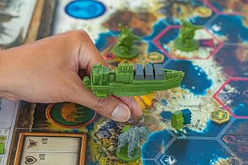 Stonemaier Games: Scythe: The Wind Gambit Expansion by Jamey Stegmaier & Kai Starck | Adds 2 New Modules to Scythe (Base Game): Resolutions & Airships (Includes 7 Miniatures) | 1-5 Players, 140 Mins