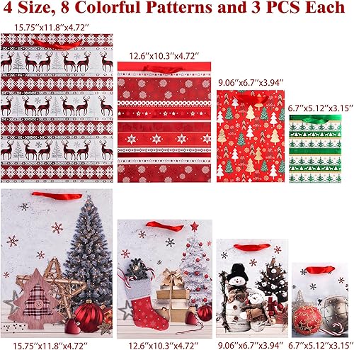 Miniatura 2 de Novnsoi 24 bolsas de regalo para el día de San Valentín para envolver regalos de vacaciones, diseño de lámina de estampado en caliente, bolsas de