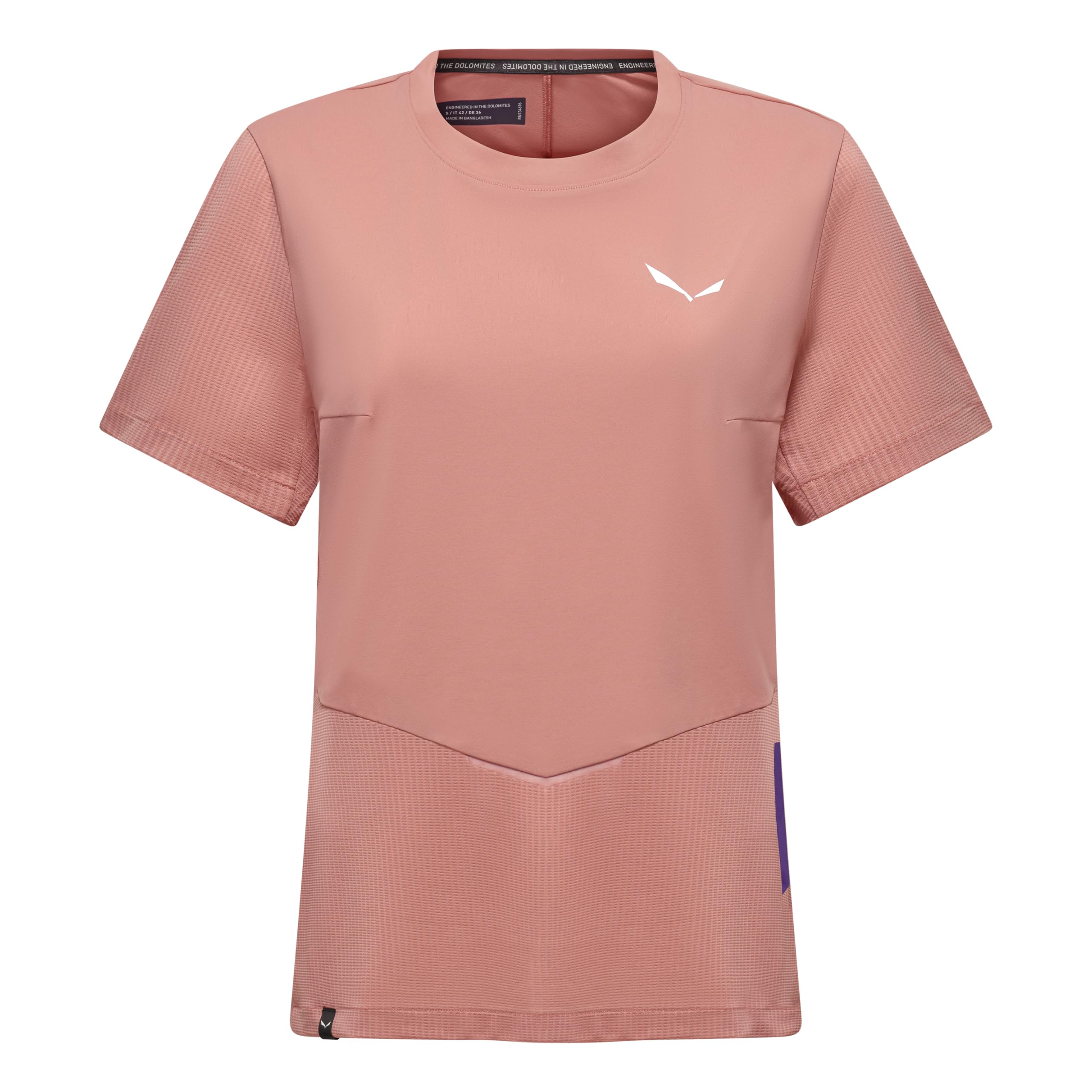 Salewa PEDROC Dry HYB T-Shirt W, XXS, Desert Pink